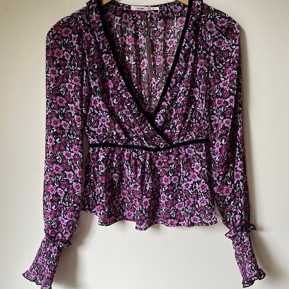Mi Ami Francesca’s sheer boho blouse